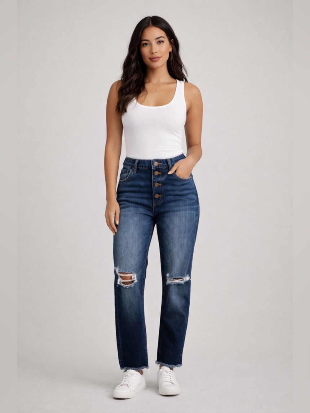 NWT Risen High-Rise Distressed Jeans – Size 9/29 | Stretch Denim